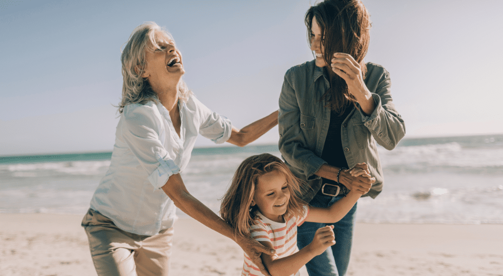 Family at the beach