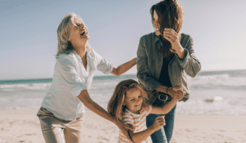 Family at the beach